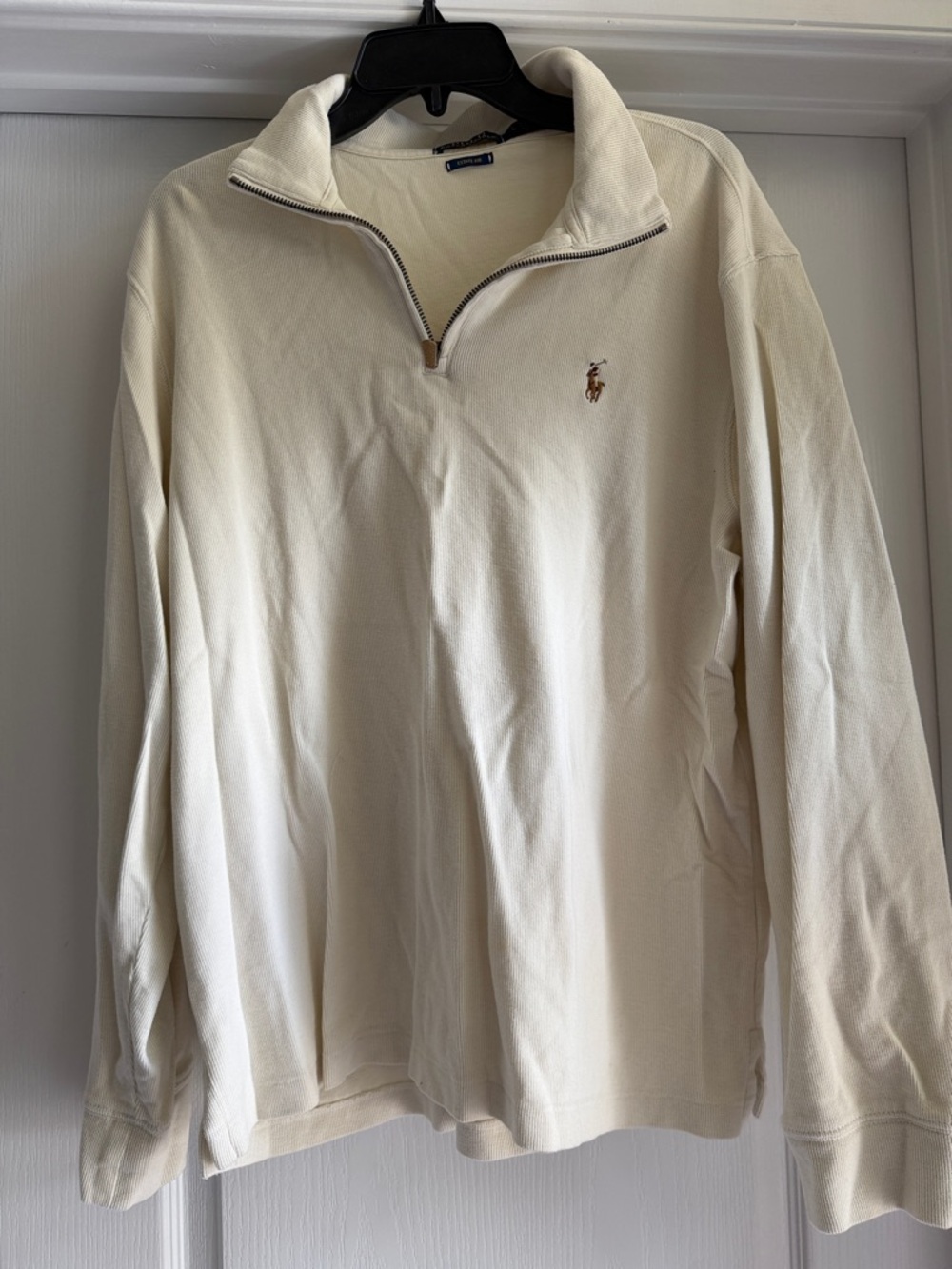 Ralph Lauren Cream Half-Zip Polo Pullover